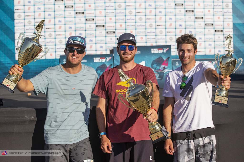 French Monopolize The podium, Pierre Motefon(F-14)Nicolas Goyard(F-465)William Huppert(FRA-330)/ ⒸJohn Carter_pwaworldcup.com